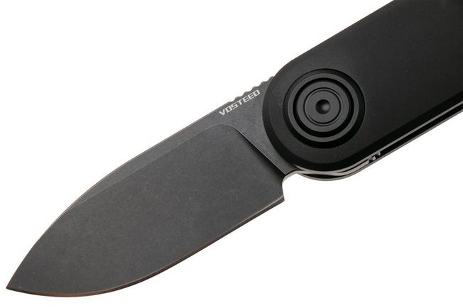 Afbeelding voor Vosteed Corgi V A3701 Blackwashed 14C28N, Black Aluminum, zakmes, Yue Dong design