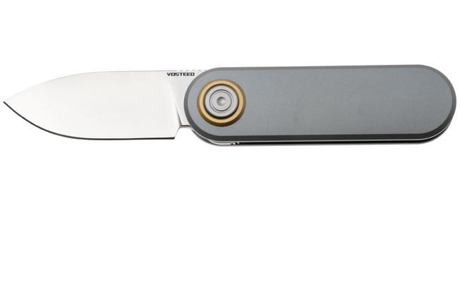 Afbeelding voor Vosteed Corgi V A3703 Satin 14C28N, Gray Aluminum, zakmes, Yue Dong design