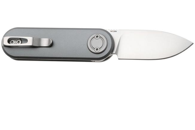 Afbeelding voor Vosteed Corgi V A3703 Satin 14C28N, Gray Aluminum, zakmes, Yue Dong design