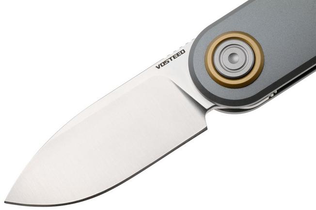 Afbeelding voor Vosteed Corgi V A3703 Satin 14C28N, Gray Aluminum, zakmes, Yue Dong design