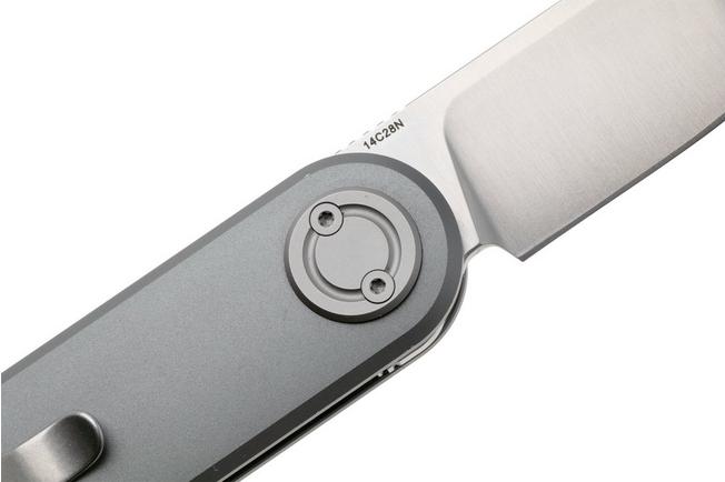 Afbeelding voor Vosteed Corgi V A3703 Satin 14C28N, Gray Aluminum, zakmes, Yue Dong design