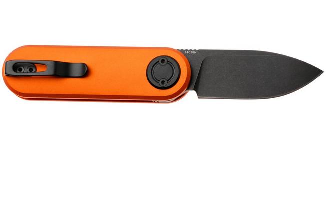 Afbeelding voor Vosteed Corgi V A3705 Blackwashed 14C28N, Orange Aluminum, zakmes, Yue Dong design
