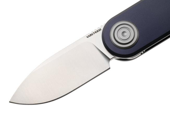 Afbeelding voor Vosteed Corgi V A3713 Satin 14C28N, Dark Slate Blue Aluminum, zakmes, Yue Dong design