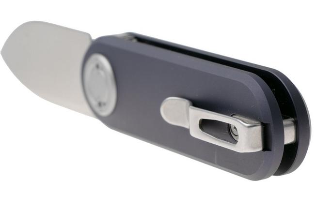 Afbeelding voor Vosteed Corgi V A3713 Satin 14C28N, Dark Slate Blue Aluminum, zakmes, Yue Dong design