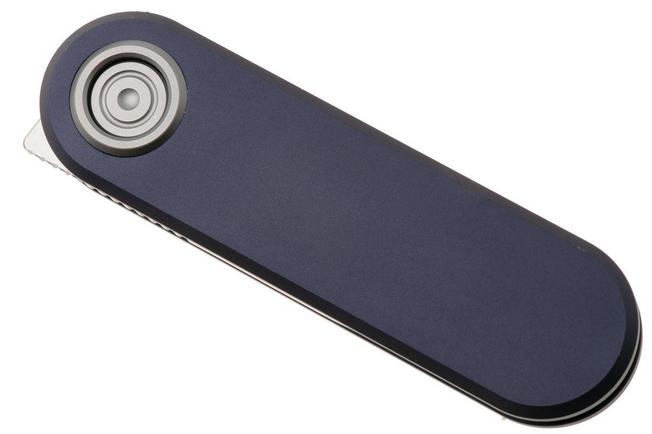 Afbeelding voor Vosteed Corgi V A3713 Satin 14C28N, Dark Slate Blue Aluminum, zakmes, Yue Dong design