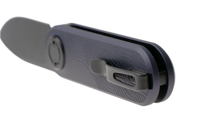 Afbeelding voor Vosteed Corgi V A3723 Blackwashed 14C28N, Dark Slate Blue Aluminum, zakmes, Yue Dong design