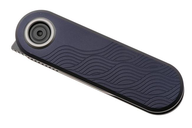 Afbeelding voor Vosteed Corgi V A3723 Blackwashed 14C28N, Dark Slate Blue Aluminum, zakmes, Yue Dong design