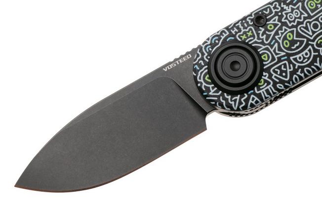 Afbeelding voor Vosteed Corgi V A3726 Blackwashed 14C28N, Doodle Monster G10, zakmes, Yue Dong design