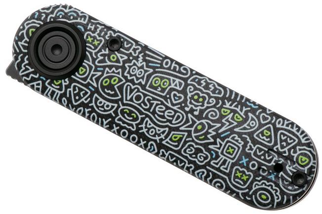 Afbeelding voor Vosteed Corgi V A3726 Blackwashed 14C28N, Doodle Monster G10, zakmes, Yue Dong design