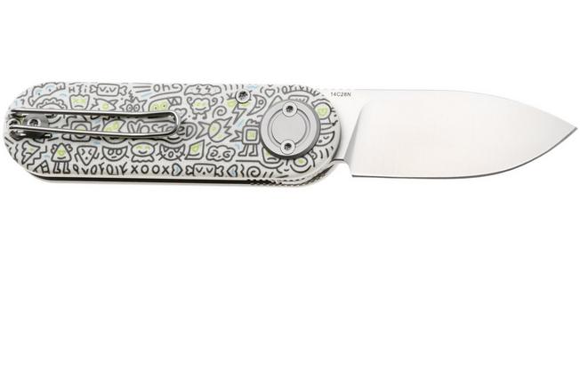 Afbeelding voor Vosteed Corgi V A3727 Satin 14C28N, Doodle Monster G10, zakmes, Yue Dong design