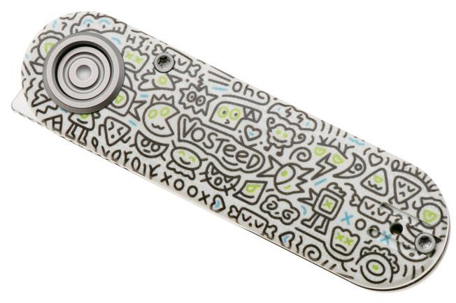 Afbeelding voor Vosteed Corgi V A3727 Satin 14C28N, Doodle Monster G10, zakmes, Yue Dong design