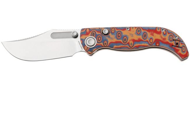 Afbeelding voor Vosteed Naga A3904 Stonewashed S35VN, Raindrop Micarta, zakmes