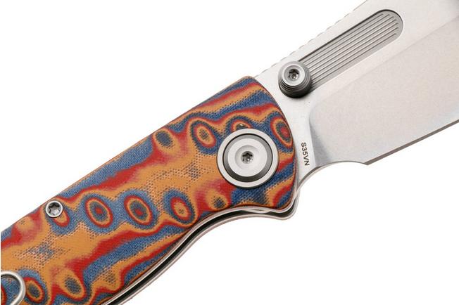 Afbeelding voor Vosteed Naga A3904 Stonewashed S35VN, Raindrop Micarta, zakmes