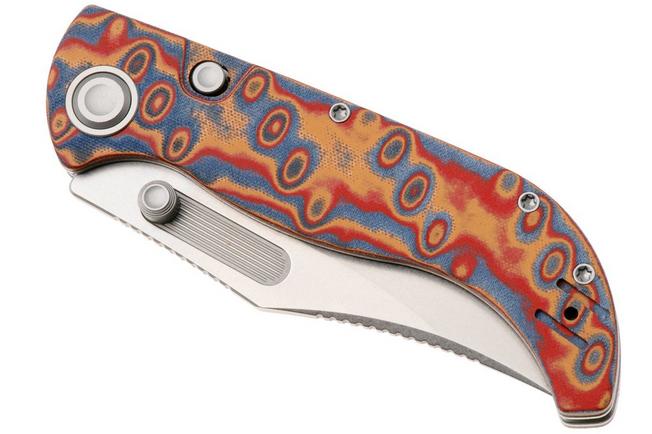 Afbeelding voor Vosteed Naga A3904 Stonewashed S35VN, Raindrop Micarta, zakmes