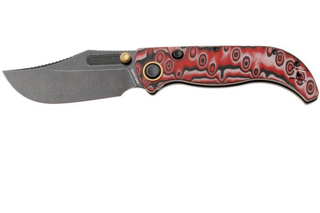 Afbeelding voor Vosteed Naga A3905 Blackwashed S35VN, Scarlet Void Micarta, zakmes