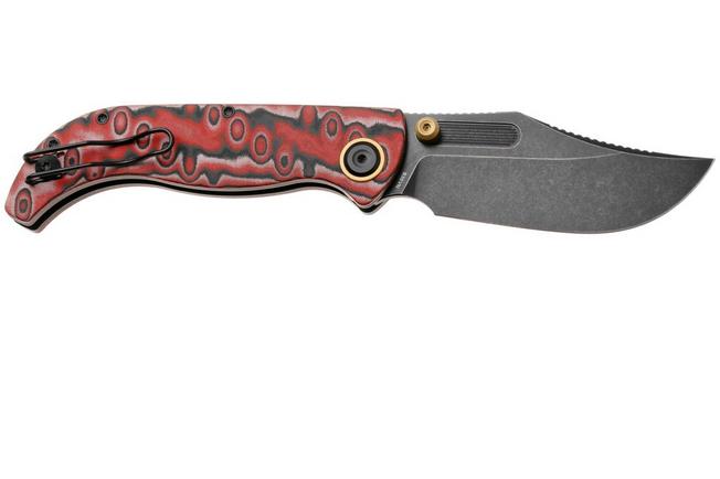 Afbeelding voor Vosteed Naga A3905 Blackwashed S35VN, Scarlet Void Micarta, zakmes