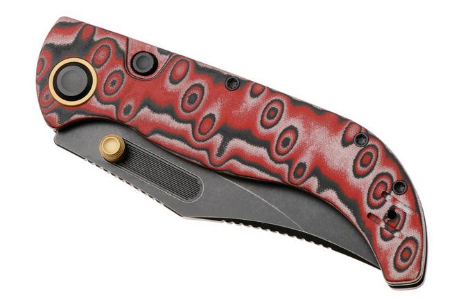 Afbeelding voor Vosteed Naga A3905 Blackwashed S35VN, Scarlet Void Micarta, zakmes