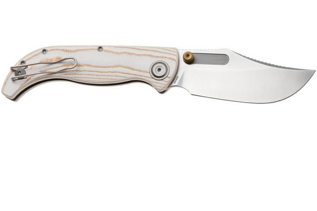 Afbeelding voor Vosteed Naga A3906 Satin S35VN, Bamboo Micarta Ivory Drift, zakmes