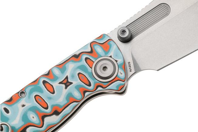 Afbeelding voor Vosteed Naga A3908 Stonewashed S35VN, Bamboo Micarta Canyon Current , zakmes