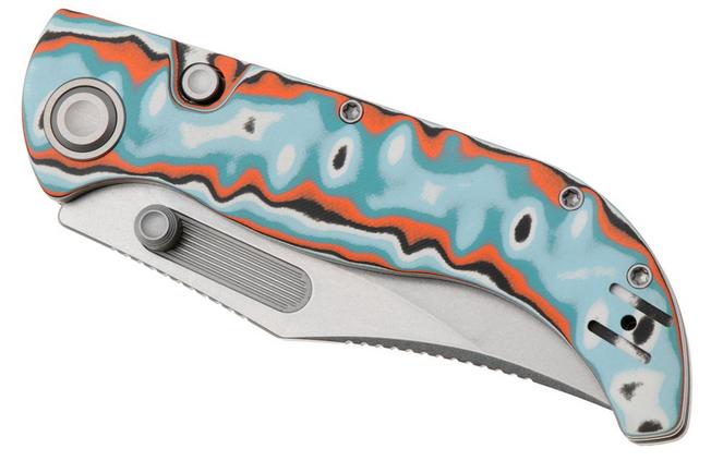 Afbeelding voor Vosteed Naga A3908 Stonewashed S35VN, Bamboo Micarta Canyon Current , zakmes