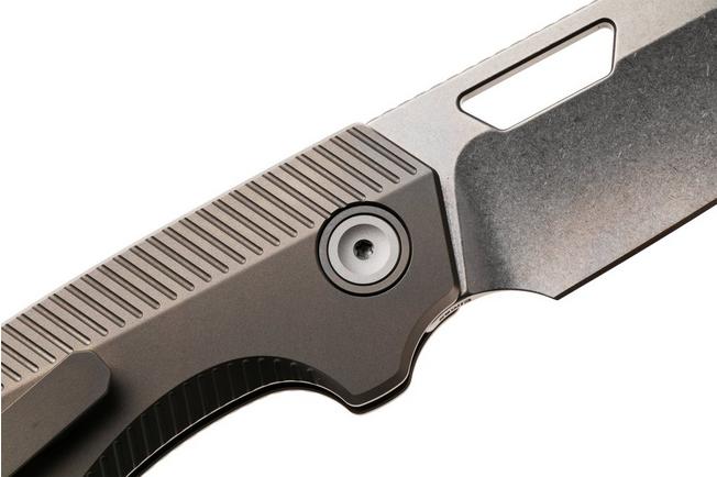 Bild für Vosteed Nip-L A4201 Stonewashed Elmax, Gray Titanium, Taschenmesser, Divo Knives Design