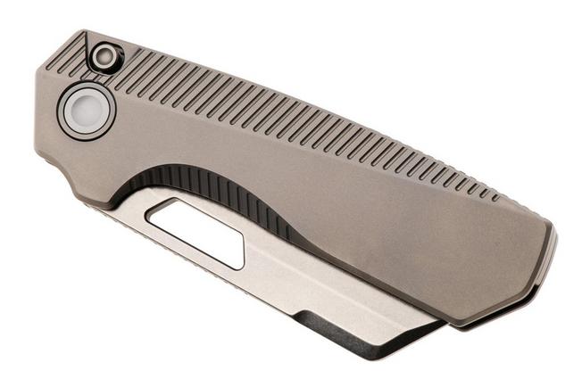 Bild für Vosteed Nip-L A4201 Stonewashed Elmax, Gray Titanium, Taschenmesser, Divo Knives Design