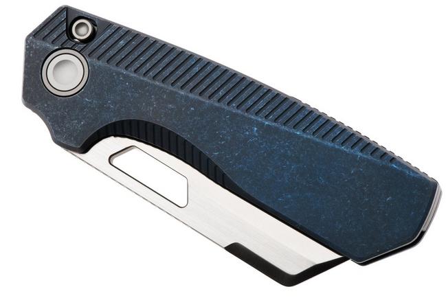Bild für Vosteed Nip-L A4202 Satin Elmax, Blue Titanium, Taschenmesser, Divo Knives Design