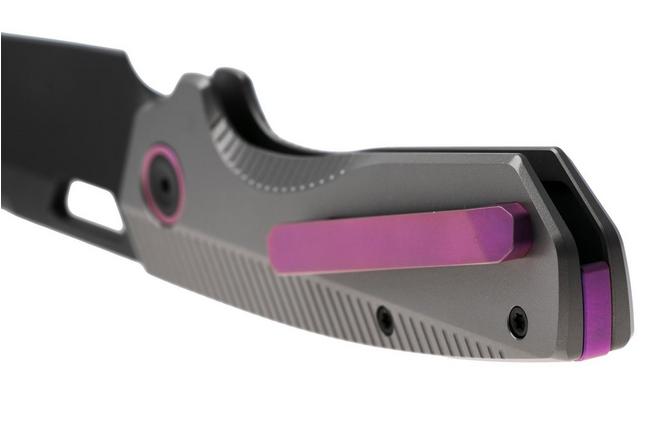 Bild für Vosteed Nip-L A4203 Blackwashed Elmax, Dim Gray Titanium, Taschenmesser, Divo Knives Design