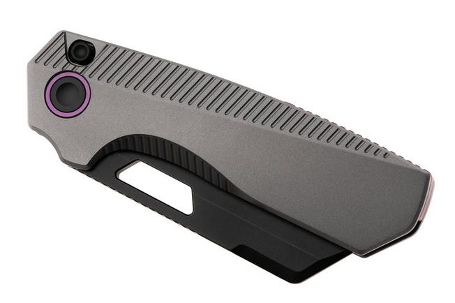 Bild für Vosteed Nip-L A4203 Blackwashed Elmax, Dim Gray Titanium, Taschenmesser, Divo Knives Design