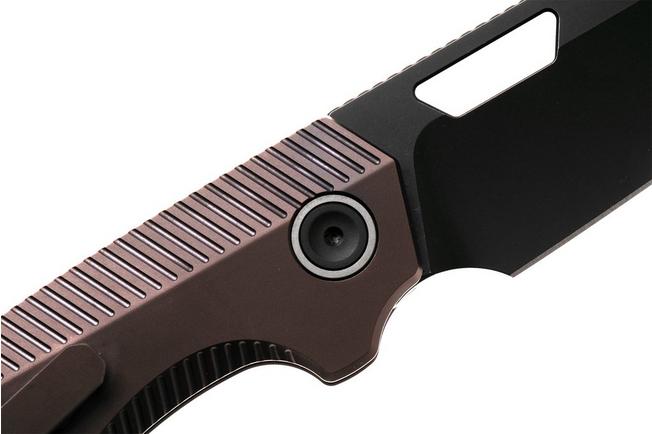 Bild für Vosteed Nip-L A4204 Blackwashed Elmax, Dark Reddish Purple Titanium, Taschenmesser, Divo Knives Design