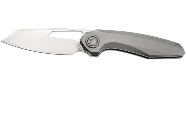 Afbeelding voor Vosteed Thunderbeast A4301 Satin M390, Gray Titanium, zakmes, Yue Dong design