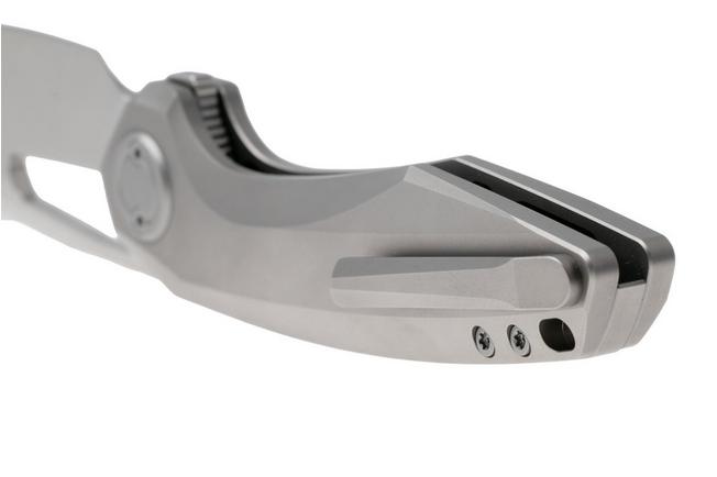 Afbeelding voor Vosteed Thunderbeast A4301 Satin M390, Gray Titanium, zakmes, Yue Dong design