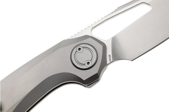 Afbeelding voor Vosteed Thunderbeast A4301 Satin M390, Gray Titanium, zakmes, Yue Dong design