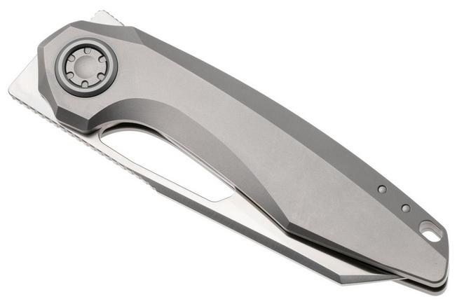 Afbeelding voor Vosteed Thunderbeast A4301 Satin M390, Gray Titanium, zakmes, Yue Dong design