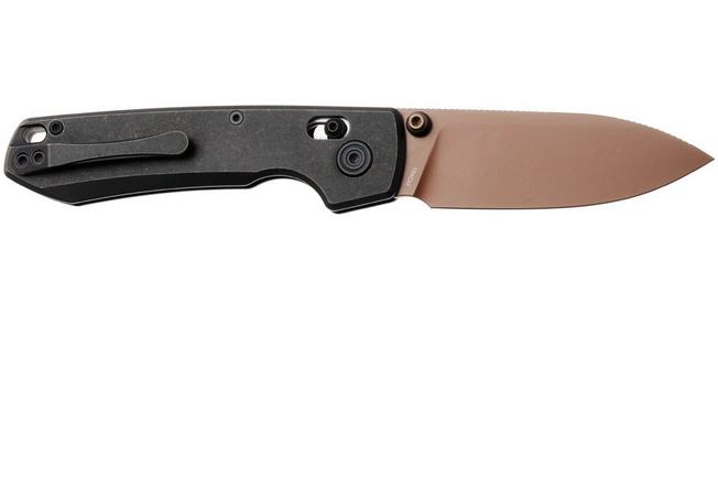 Bild für Vosteed Raccoon TiSlim A4504 Copper Dune PVD 154CM, Black Titanium, Taschenmesser, Yue Dong Design