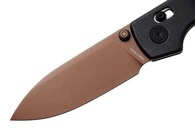 Bild für Vosteed Raccoon TiSlim A4504 Copper Dune PVD 154CM, Black Titanium, Taschenmesser, Yue Dong Design