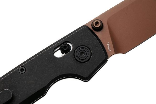 Bild für Vosteed Raccoon TiSlim A4504 Copper Dune PVD 154CM, Black Titanium, Taschenmesser, Yue Dong Design