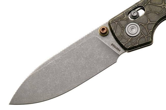 Afbeelding voor Vosteed Raccoon TiSlim A4508, Acid Wash S35VN, Copper Titanium zakmes, Yue Dong design