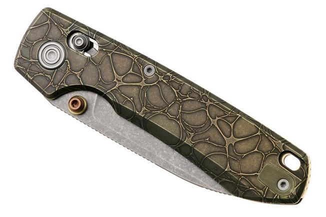 Afbeelding voor Vosteed Raccoon TiSlim A4508, Acid Wash S35VN, Copper Titanium zakmes, Yue Dong design