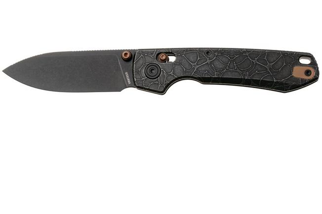 Afbeelding voor Vosteed Raccoon TiSlim A4509, Black Stonewash S35VN, Black Titanium zakmes, Yue Dong design
