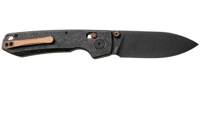Afbeelding voor Vosteed Raccoon TiSlim A4509, Black Stonewash S35VN, Black Titanium zakmes, Yue Dong design
