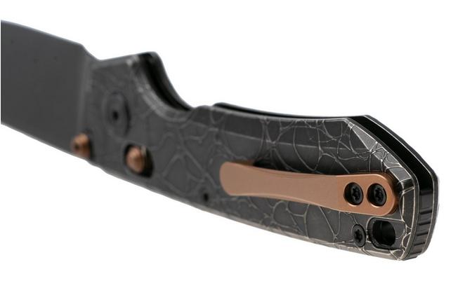 Afbeelding voor Vosteed Raccoon TiSlim A4509, Black Stonewash S35VN, Black Titanium zakmes, Yue Dong design