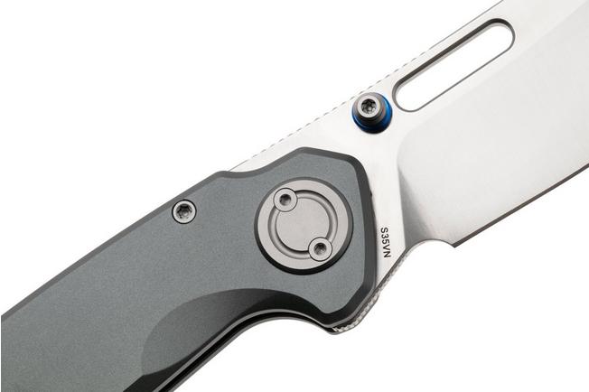 Afbeelding voor Vosteed Zander A4605, Satin S35VN, Grey Aluminium zakmes, Kornel Kiss design