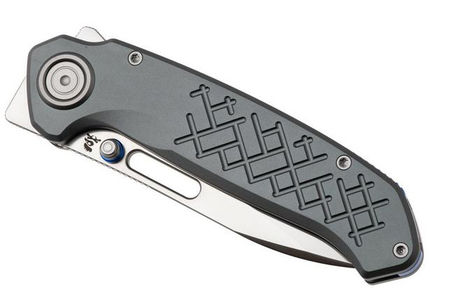 Afbeelding voor Vosteed Zander A4605, Satin S35VN, Grey Aluminium zakmes, Kornel Kiss design