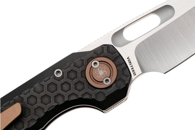 Afbeelding voor Vosteed Nymble A4701 Satin Bead Blast Elmax, Black Titanium, zakmes, John Rusk design