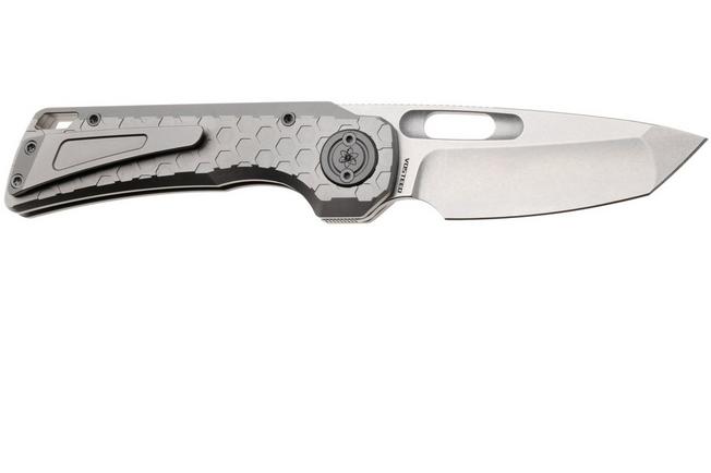 Afbeelding voor Vosteed Nymble A4702 Stonewashed Elmax, Gray Titanium, zakmes, John Rusk design