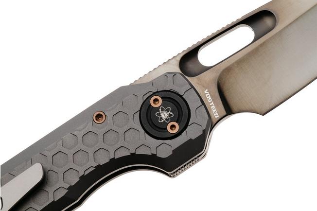 Afbeelding voor Vosteed Nymble A4705 Obsidian DLC Elmax, Dim Gray Titanium, zakmes, John Rusk design
