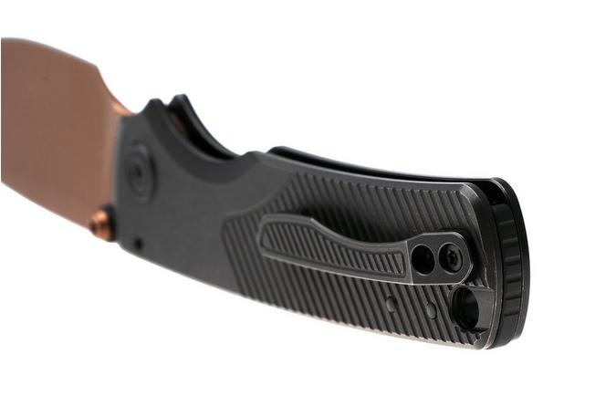 Bild für Vosteed Porcupine TiSlim A4802 Copper Dune PVD 154CM, Black Titanium, Taschenmesser, Yue Dong Design