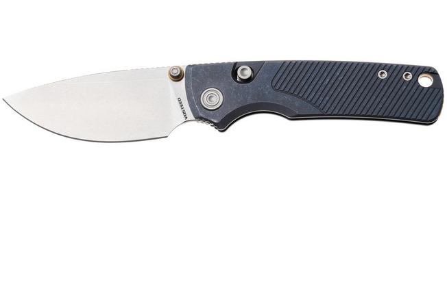 Bild für Vosteed Porcupine TiSlim A4803 Stonewashed 154CM, Blue Titanium, Taschenmesser, Yue Dong Design
