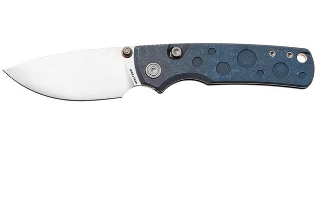 Afbeelding voor Vosteed Porcupine TiSlim A4806 Satin S90V, Blue Titanium, zakmes, Yue Dong design